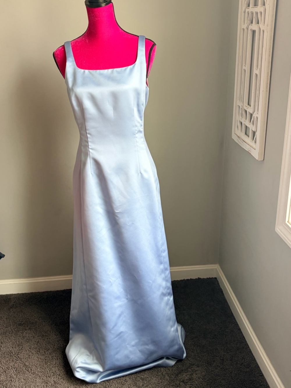 Vintage Nicole Miller Gown • Blue Satin • Size 10